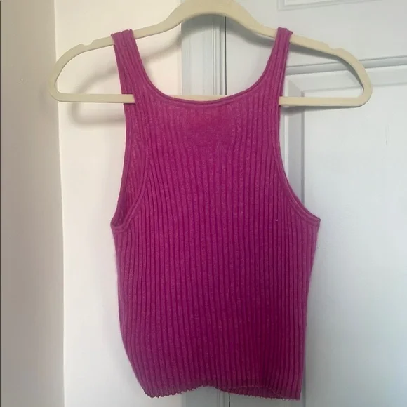 Guest in Residence - Ribbed Tank Top - Medium - Fuscia - Picture 7 of 12
